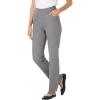Woman Within Plus Size Flex Pull-On Straight-Leg Gap-Free Stretch Denim Jeans(Grey Denim)
