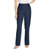 Woman Within Plus Size Flex Pull-On Straight-Leg Gap-Free Stretch Denim Jeans(Navy)