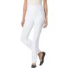 Woman Within Plus Size Flex Pull-On Straight-Leg Gap-Free Stretch Denim Jeans(White)