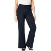Woman Within Plus Size Flex Pull-On Wide-Leg Denim Jean(Black)
