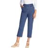 Woman Within Plus Size Pull-On Flex Elastic-Waist Stretch Denim Capri Jeans(Medium Stonewash)