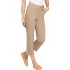 Woman Within Plus Size Pull-On Flex Elastic-Waist Stretch Denim Capri Jeans(New Khaki)