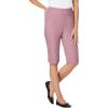 Woman Within Plus Size Pull-On Flex Elastic-Waist Stretch Denim Jeans Shorts(Dusty Pink)