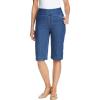 Woman Within Plus Size Pull-On Flex Elastic-Waist Stretch Denim Jeans Shorts(Medium Stonewash)