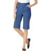 Woman Within Plus Size Pull-On Flex Elastic-Waist Stretch Denim Jeans Shorts(Stonewash Sanded)