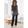 Woman Within Plus Size Stretch Ponte Knit Pull-On Wide-Leg Pants(Navy)