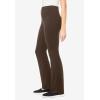 Woman Within Plus Size Stretch-Cotton Knit Pull-On Bootcut Leggings(Chocolate)
