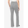 Woman Within Plus Size Stretch-Cotton Knit Pull-On Bootcut Leggings(Medium Heather Grey)