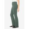 Woman Within Plus Size Stretch-Cotton Knit Pull-On Bootcut Leggings(Pine)
