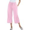 Woman Within Plus Size Sport-Knit Pull-On Capri Pants(Pink)