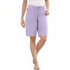 Woman Within Plus Size Stretch-Denim Five-Pocket Bermuda Jeans Shorts(Pale Lilac)