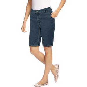 Woman Within Plus Size Carpenter Denim Short(Indigo)
