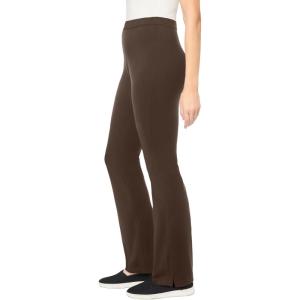 Woman Within Plus Size Stretch-Cotton Knit Pull-On Bootcut Leggings(Chocolate)