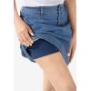 Woman Within Plus Size Perfect Denim Skort(Navy)