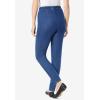 Woman Within Plus Size Pull-On Elastic-Waist Stretch Fineline Denim Jeans – 26 W, Stonewash Sanded