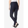 Woman Within Plus Size Tall Pull-On Elastic-Waist Stretch Fineline Denim Jeans – 14 T, Indigo