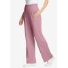Woman Within Plus Size 7-Day Wide-Leg Elastic-Waist Stretchy Knit Pant(Dusty Pink)