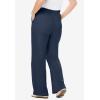 Woman Within Plus Size 7-Day Wide-Leg Elastic-Waist Stretchy Knit Pant(Navy)