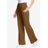 Woman Within Plus Size 7-Day Wide-Leg Elastic-Waist Stretchy Knit Pant(Toffee)