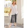 Woman Within Plus Size Pull-On Elastic-Waist Soft Capri(Black Happy Bloom)