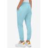 ellos Plus Size Drawstring Waist Fleece Sweatpants(Aqua Sky)