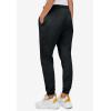 ellos Plus Size Drawstring Waist Fleece Sweatpants(Black)