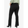 ellos Plus Size Knit Bootcut Pants with Pockets(Deep Olive)