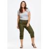 ellos Plus Size Seamed Capris(Pale Indigo)