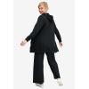 ellos Plus Size Wide Leg French Terry Sweatpant(Black)