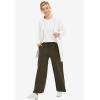 ellos Plus Size Wide Leg French Terry Sweatpant(Dark Taupe)