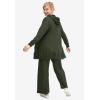 ellos Plus Size Wide Leg French Terry Sweatpant(Deep Olive)