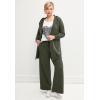 ellos Plus Size Wide Leg French Terry Sweatpant(Navy)