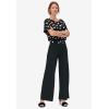 ellos Plus Size Wide Leg Soft Pants(Black)