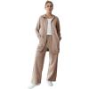 ellos Plus Size Wide Leg French Terry Sweatpant(Dark Taupe)