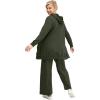 ellos Plus Size Wide Leg French Terry Sweatpant(Deep Olive)