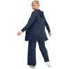 ellos Plus Size Wide Leg French Terry Sweatpant(Navy)