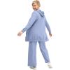 ellos Plus Size Wide Leg French Terry Sweatpant(Periwinkle Mist)