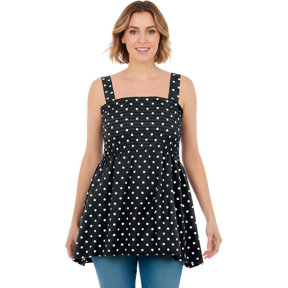 image:imageWoman Within Plus Size Convertible Tunic To SkirtBlack Ballet Dot
