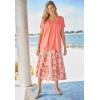 Woman Within Plus Size Print Linen-Blend Midi Skirt (Petite Available)(Pale Lilac)