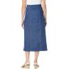 Woman Within Plus Size Pull-On Flex Elastic-Waist Stretch Denim Skirt(Medium Stonewash)