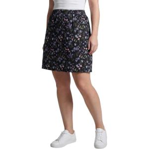 Woman Within Plus Size Stretch Cotton Skort(Black Blue Butterflies)