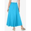 Woman Within Plus Size Wide Elastic Waist Skirt(Paradise Blue)