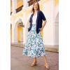 Woman Within Plus Size Wide Elastic Waist Skirt(Paradise Blue)