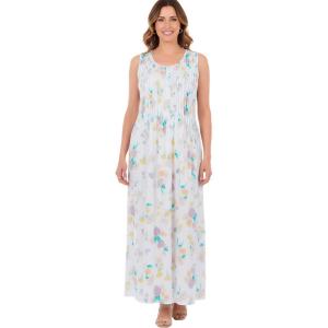 Woman Within Plus Size Pintucked Sleeveless Dress(White Day Dream Petal)