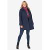 Woman Within Plus Size Wool-Blend Classic A-Line Coat(Navy)