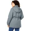 Woman Within Plus Size Taslon Anorak Jacket With Removable Fleece Lining(Gunmetal)