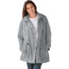 Woman Within Plus Size Taslon Anorak Jacket With Removable Fleece Lining(Gunmetal)