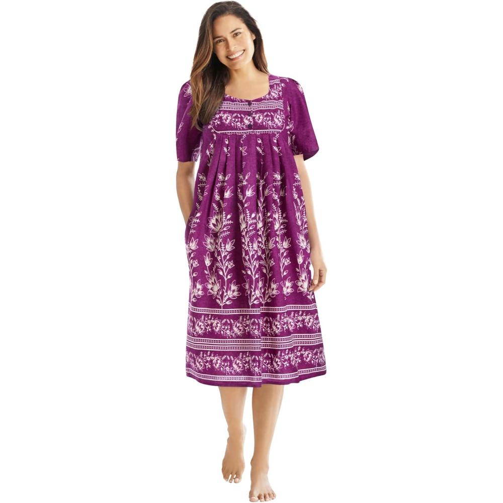 image:imageOnly Necessities Plus Size Mixed Print Short LoungerBoysenberry Floral
