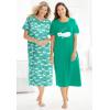 Dreams & Co. Plus Size 2-Pack Long Sleepshirts(Sky Blue Popsicle)