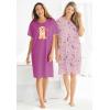 Dreams & Co. Plus Size 2-Pack Short-Sleeve Sleepshirt(Sky Blue Popsicle)